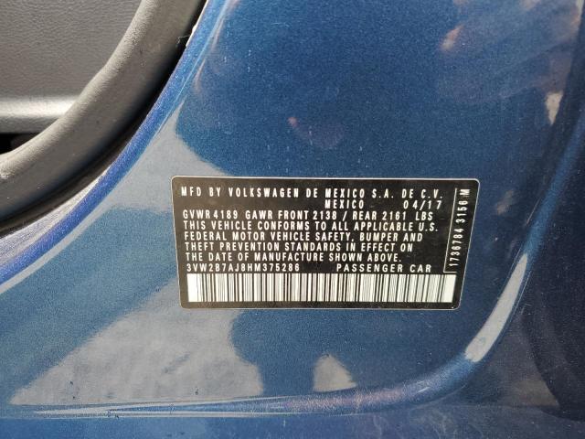 2017 VOLKSWAGEN JETTA S 3VW2B7AJ8HM375286