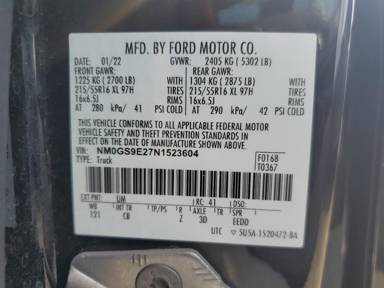 FORD TRANSIT CONNECT XL