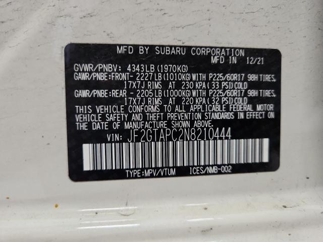 2022 SUBARU CROSSTREK - JF2GTAPC2N8210444