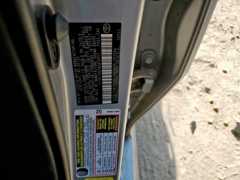 2022 TOYOTA CAMRY SE 4T1G11AK7NU678757