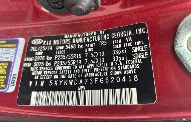 2015 KIA SORENTO SX - 5XYKWDA73FG620418