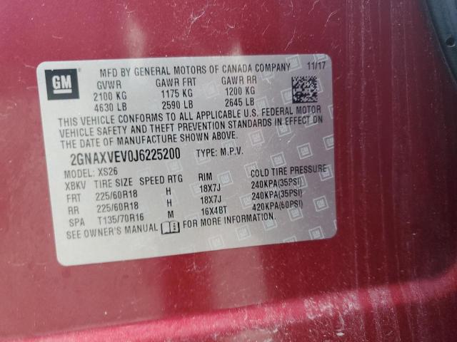 2018 CHEVROLET EQUINOX PR - 2GNAXVEV0J6225200