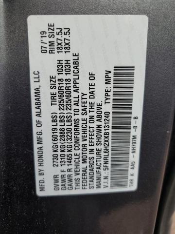 2019 HONDA ODYSSEY LX 5FNRL6H2XKB131240