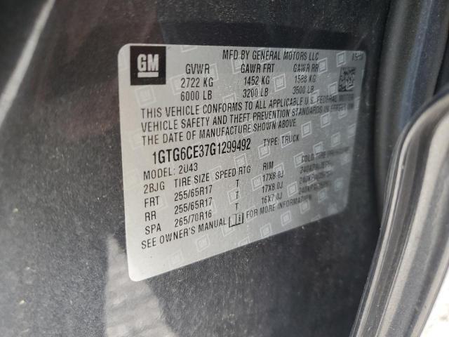 2016 GMC CANYON SLE 1GTG6CE37G1299492