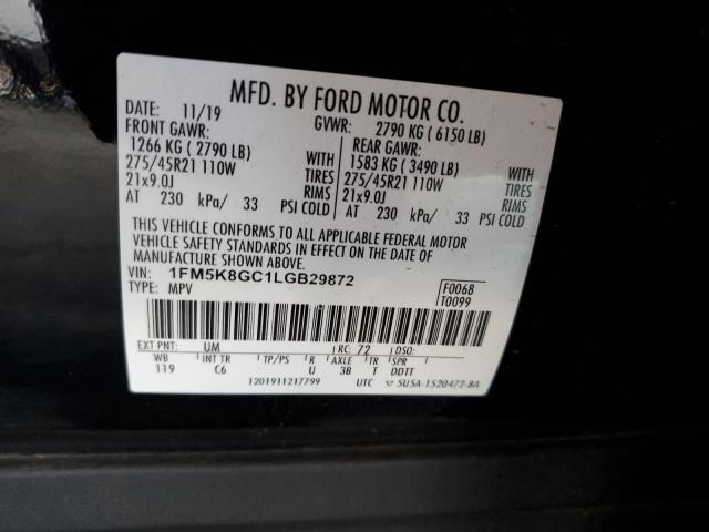 2020 FORD EXPLORER ST 1FM5K8GC1LGB29872