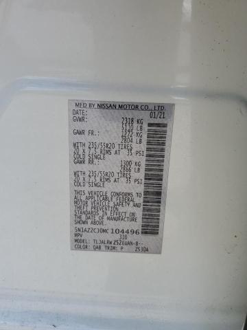 2021 NISSAN MURANO SL 5N1AZ2CJ0MC104496