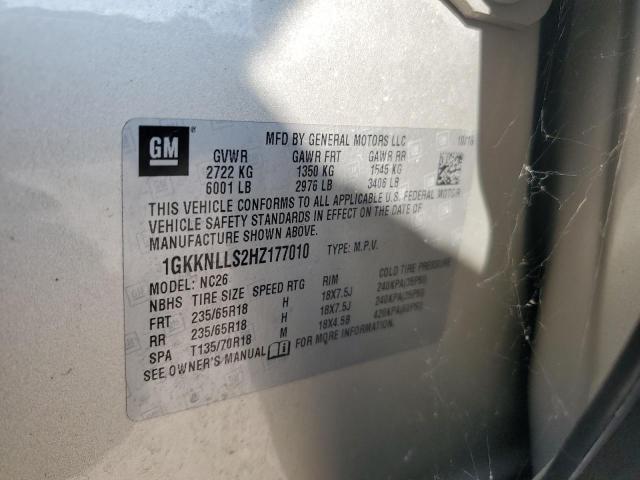 2017 GMC ACADIA SLE 1GKKNLLS2HZ177010