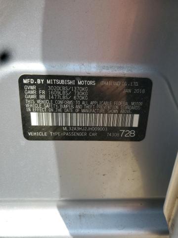 2018 MITSUBISHI MIRAGE ES ML32A3HJ2JH009003