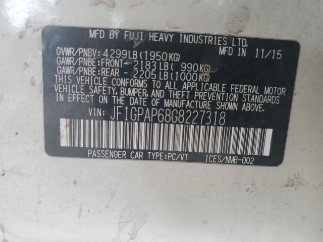 2016 SUBARU IMPREZA SPORT PREMIUM JF1GPAP68G8227318
