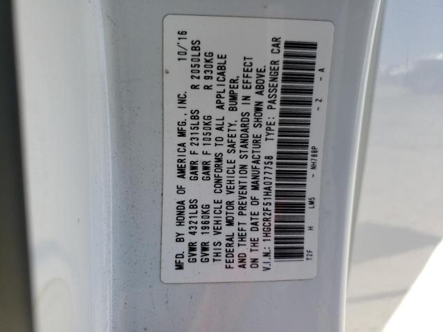 2017 HONDA ACCORD SPORT - 1HGCR2F51HA077758