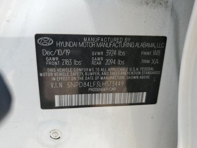 2020 HYUNDAI ELANTRA SEL 5NPD84LF3LH573449