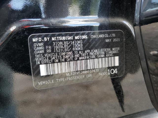 2021 MITSUBISHI MIRAGE G4 ML32FVFJ4MHF07470