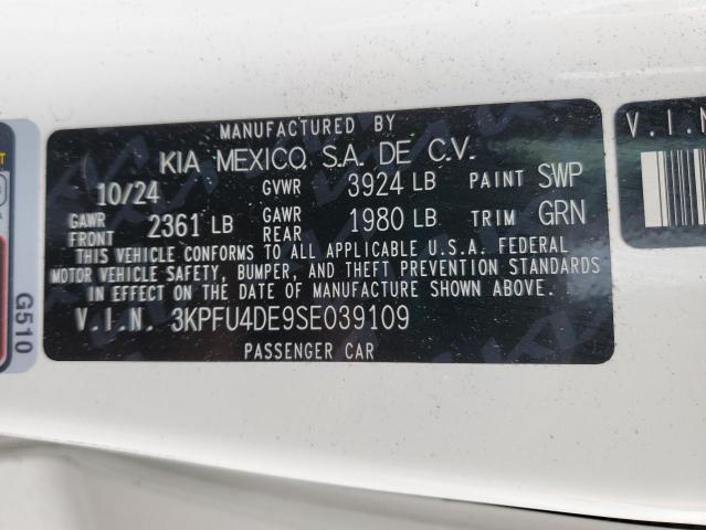 2025 KIA K4 EX 3KPFU4DE9SE039109