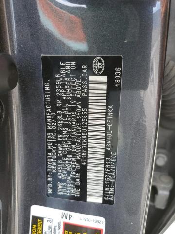 2011 TOYOTA CAMRY BASE - 4T1BF3EK0BU125655