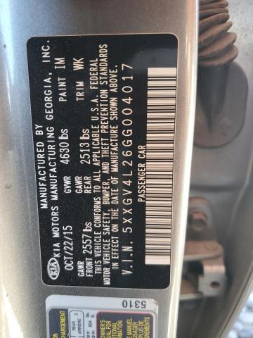2016 KIA OPTIMA SXL 5XXGV4L26GG004017
