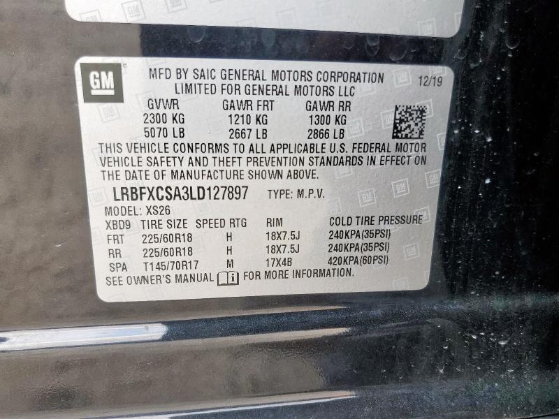 2020 BUICK ENVISION E LRBFXCSA3LD127897