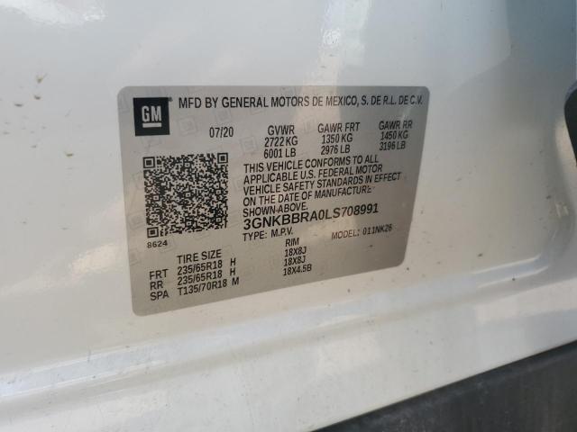 2020 CHEVROLET BLAZER 1LT 3GNKBBRA0LS708991