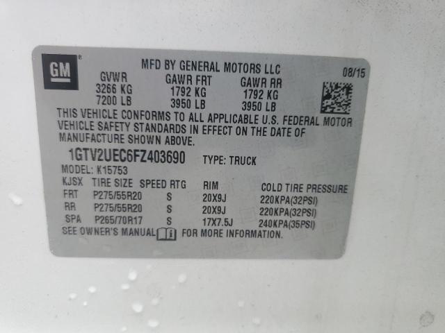 2015 GMC SIERRA K15 1GTV2UEC6FZ403690