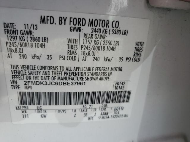 2013 FORD EDGE SEL - 2FMDK3JC6DBE37961