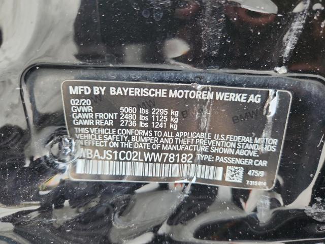 2020 BMW 540 I WBAJS1C02LWW78182
