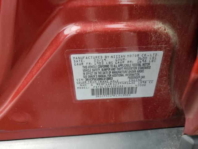 2019 NISSAN KICKS S 3N1CP5CU9KL513003