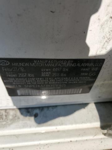 2019 HYUNDAI SONATA SE 5NPE24AF8KH781625