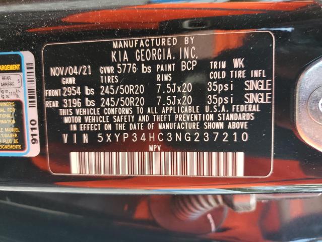 2022 KIA TELLURIDE - 5XYP34HC3NG237210