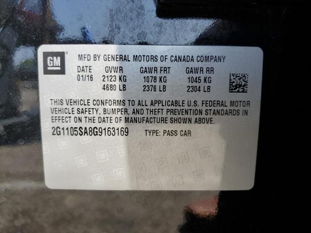 2016 CHEVROLET IMPALA LT 2G1105SA8G9163169