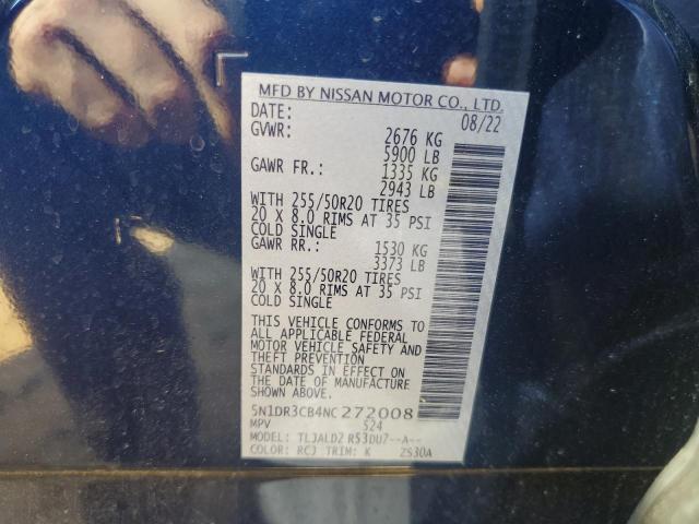 2022 NISSAN PATHFINDER 5N1DR3CB4NC272008