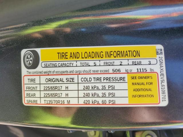 2020 CHEVROLET EQUINOX LT - 2GNAXUEV5L6109701