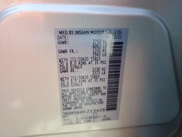 2023 NISSAN PATHFINDER PLATINUM 5N1DR3DK4PC213428