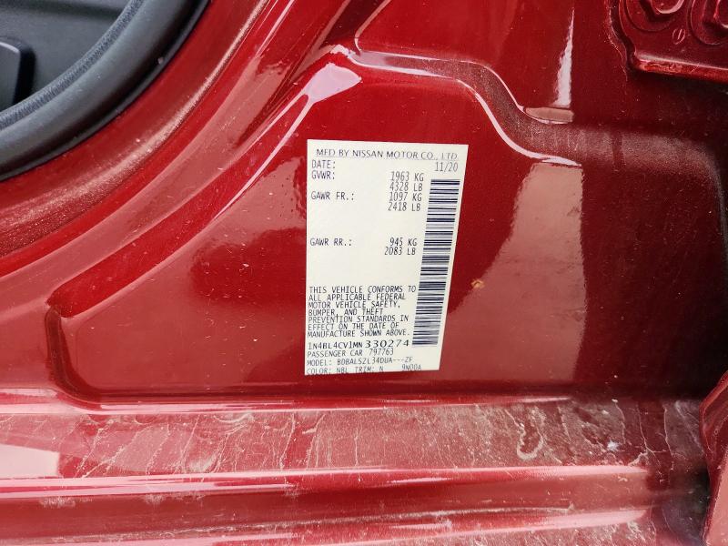 2021 NISSAN ALTIMA SR - 1N4BL4CV1MN330274