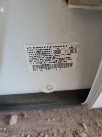 2015 HONDA PILOT LX 5FNYF4H21FB009119