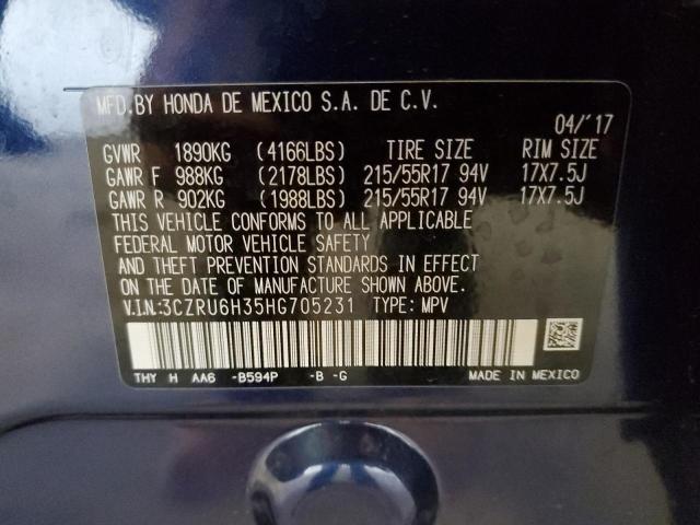 2017 HONDA HR-V LX 3CZRU6H35HG705231