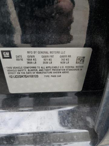 2016 CHEVROLET SONIC LT 1G1JC6SH7G4168120