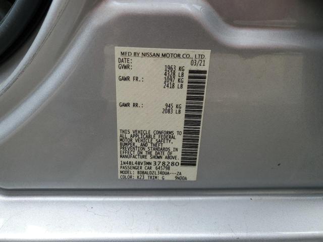 2021 NISSAN ALTIMA S 1N4BL4BV3MN378280