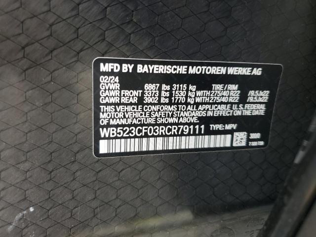 2024 BMW IX XDRIVE5 WB523CF03RCR79111