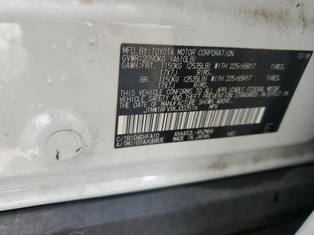 2019 TOYOTA RAV4 XLE - JTMW1RFVXKJ003516