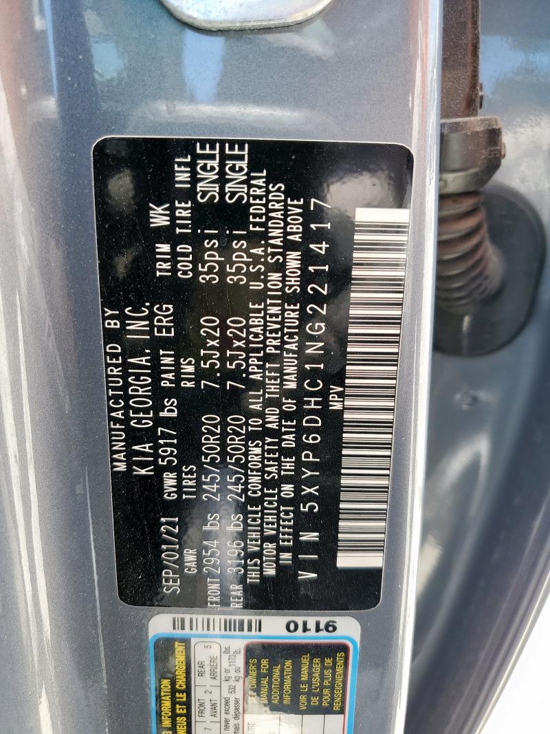 2022 KIA TELLURIDE 5XYP6DHC1NG221417