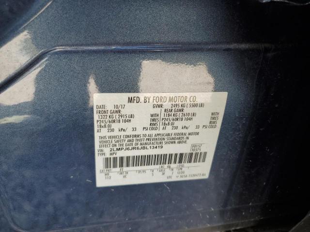 2018 LINCOLN MKX PREMIERE 2LMPJ6JR6JBL13419