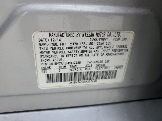2015 INFINITI Q50 BASE JN1BV7AP6FM337498