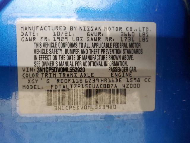 2021 NISSAN KICKS SR 3N1CP5DV0ML553920