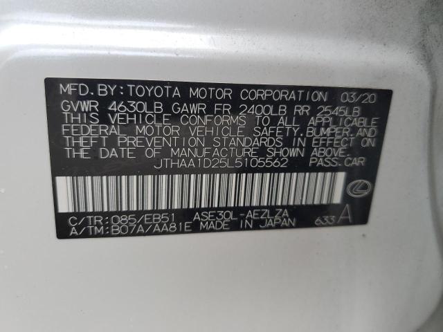 2020 LEXUS IS 300 JTHAA1D25L5105562