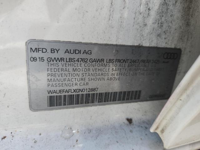2016 AUDI A4 PREMIUM WAUEFAFLXGN012887
