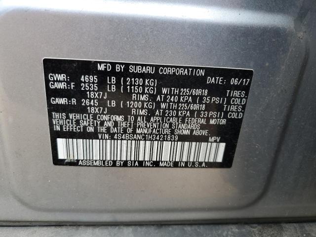 2017 SUBARU OUTBACK 2. 4S4BSANC1H3421839