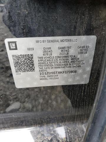 2019 CHEVROLET MALIBU LT 1G1ZD5STXKF173808