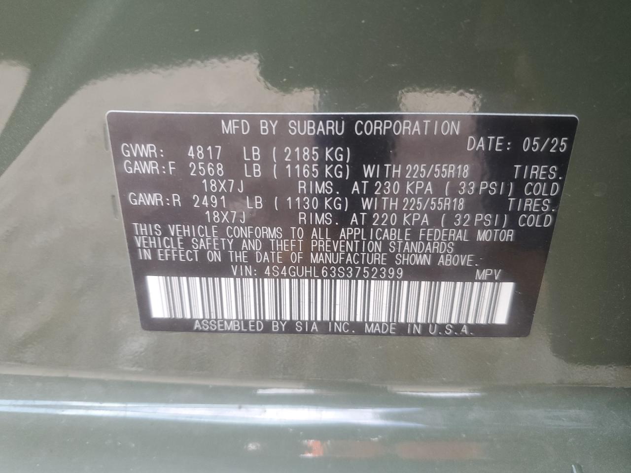 SUBARU CROSSTREK LIMITED