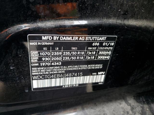 2018 MERCEDES-BENZ GLA 250 WDCTG4EB6JJ487415