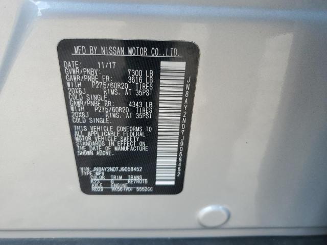 2018 NISSAN ARMADA SV JN8AY2ND7J9058452