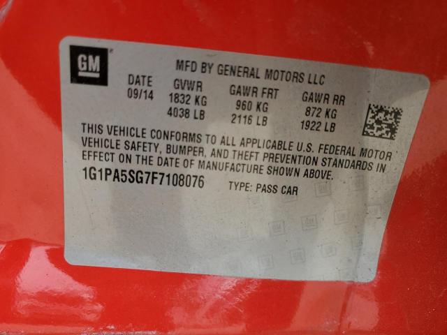 2015 CHEVROLET CRUZE LS 1G1PA5SG7F7108076